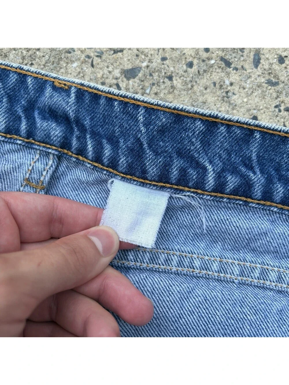 Vintage 90s Levi’s 505 Orange Tab Dark Wash Faded Grunge Biker Jeans Denim 36x32